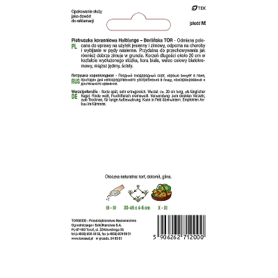 Pietruszka Halblange Berlińska nasiona Otoczka